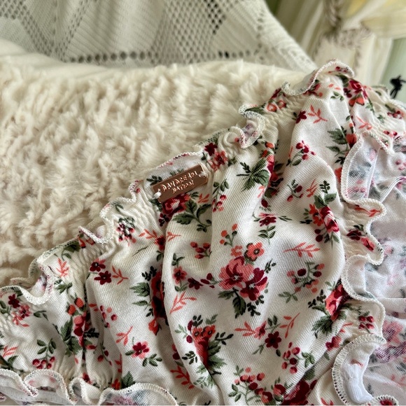 🌹 Daydream Nation LA “Meadows” Ruched Brazilian Panty Floral boutique lingerie - Picture 5 of 11